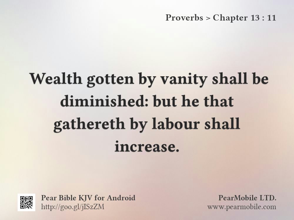Proverbs, Chapter 13:11